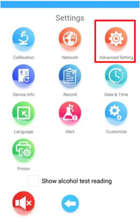 Chọn Advanced Setting