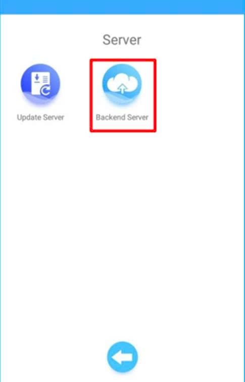 Chọn Backend server