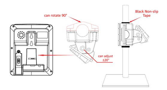Máy đo nồng độ cồn Alcovisor Phoebus lắp trên giá đỡ