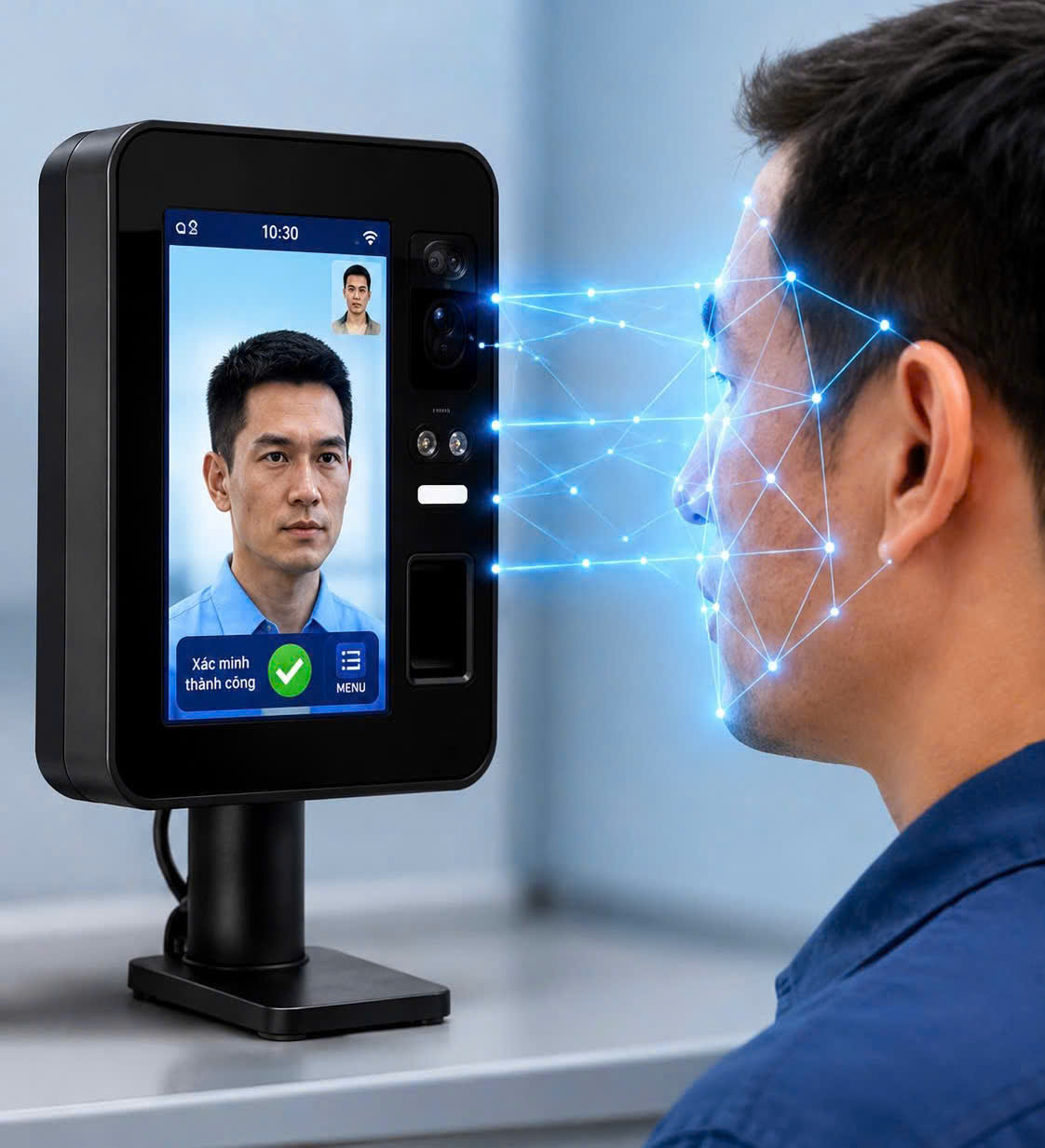 Xác thực khuôn mặt rồi mới cho thổi